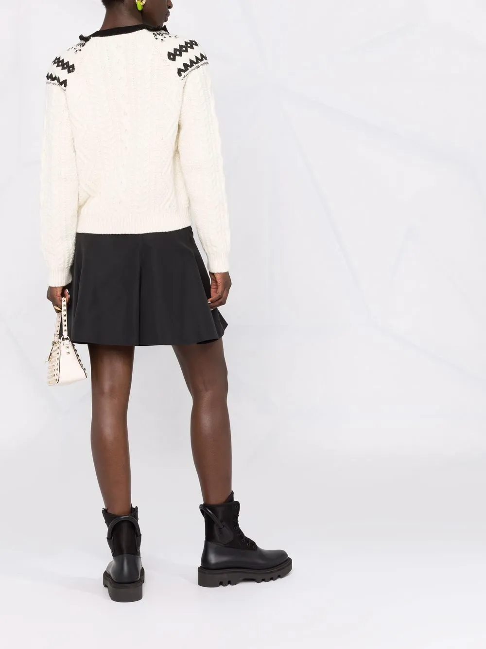 Valentino Garavani Foulard Archive cable-knit jumper | Image 6
