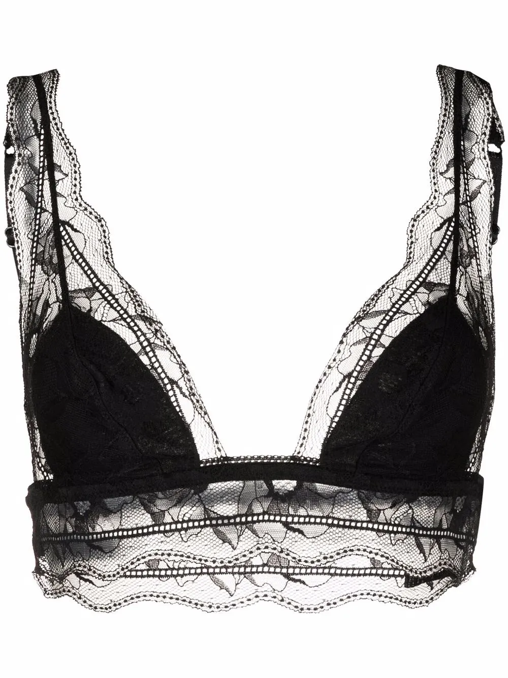 

La Perla lace-trim bralette - Black