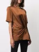 The Attico gathered-detail T-shirt