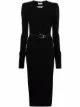 Image 1 of The Attico long-sleeve backless dress