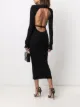 Image 2 of The Attico long-sleeve backless dress