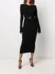 The Attico long-sleeve backless dress