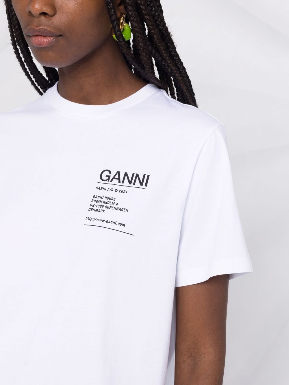 фото Ganni футболка с принтом