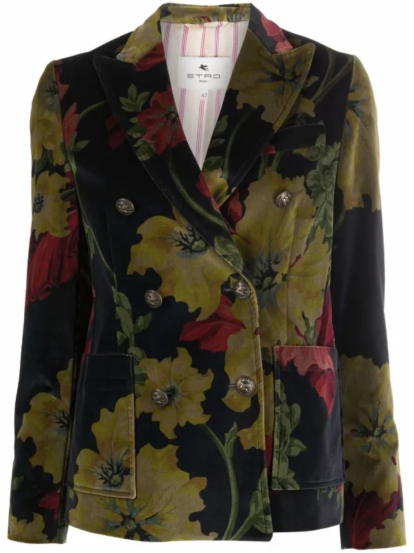 floral velvet jacket