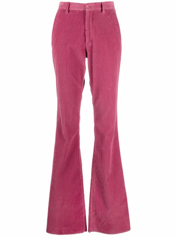 ETRO pink flared corduroy trousers for 