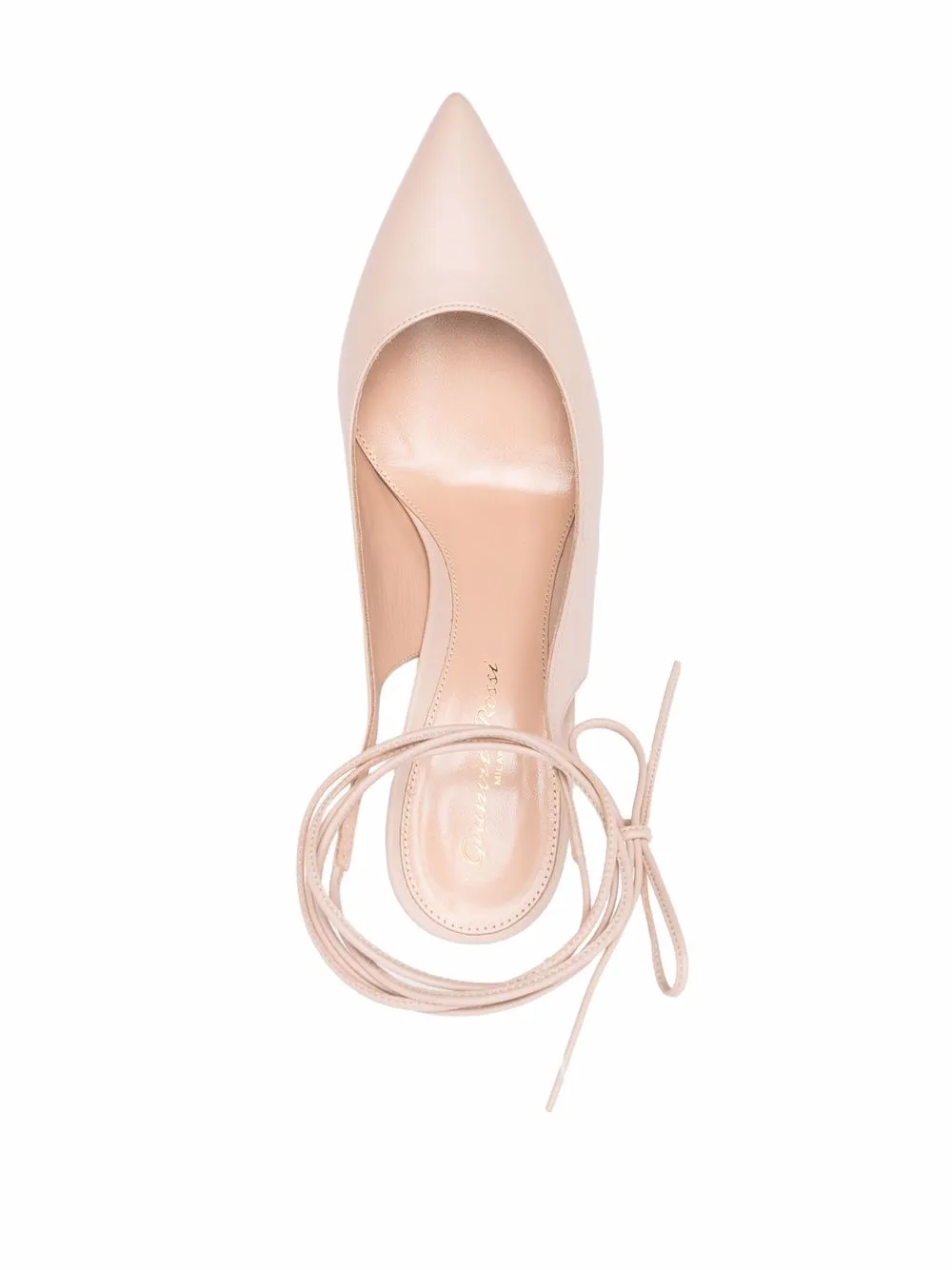 фото Gianvito rossi туфли с завязками и заостренным носком
