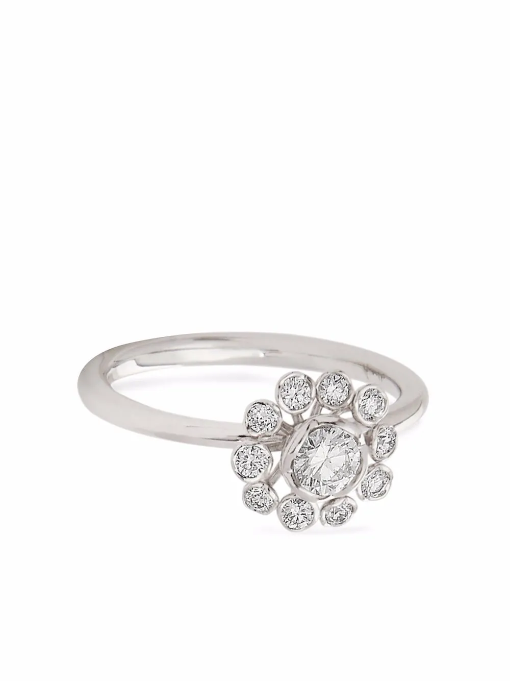 Annoushka 18kt white gold Marguerite diamond engagement ring - Silver