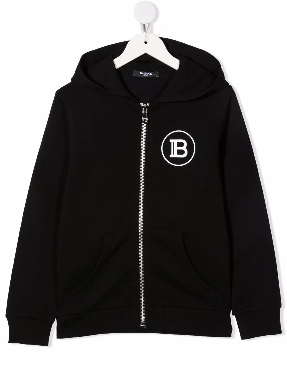 

Balmain Kids hoodie con logo estampado - Negro