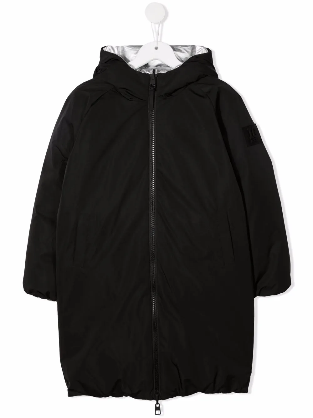 

Il Gufo logo-patch detail coat - Black
