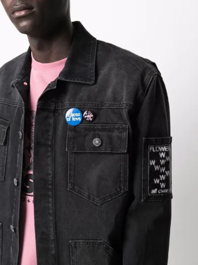 Raf Simons text-print denim jacket 