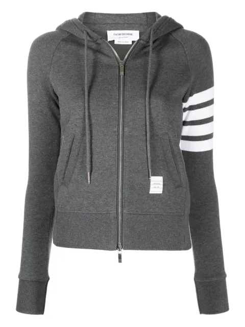 Thom Browne 4-Bar stripe zip-fastening hoodie