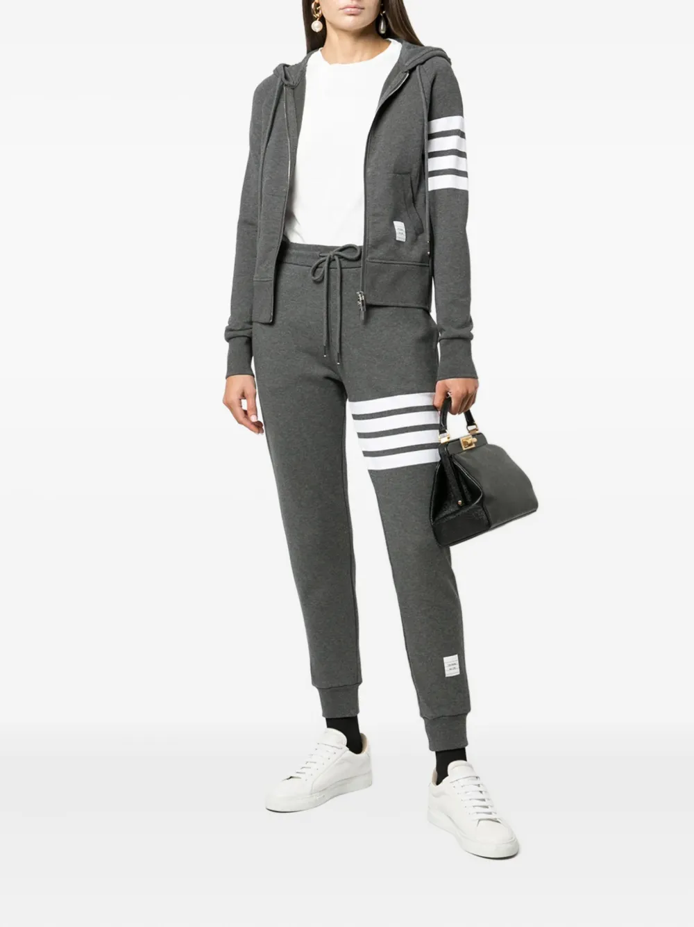 Thom Browne 4-Bar stripe zip-fastening hoodie | Hoodies | Image 2