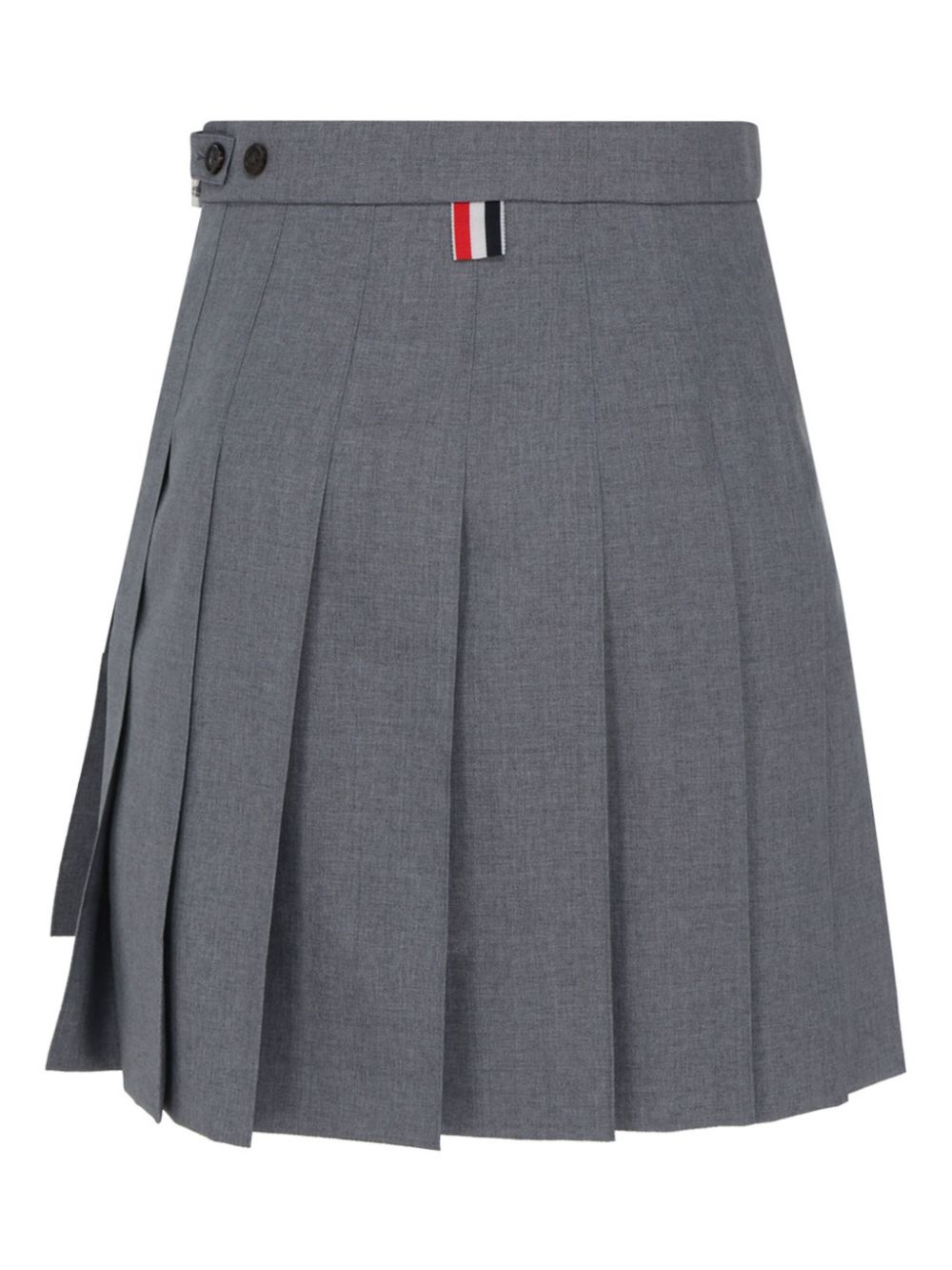 Thom Browne RWB pleated mini skirt - Grey