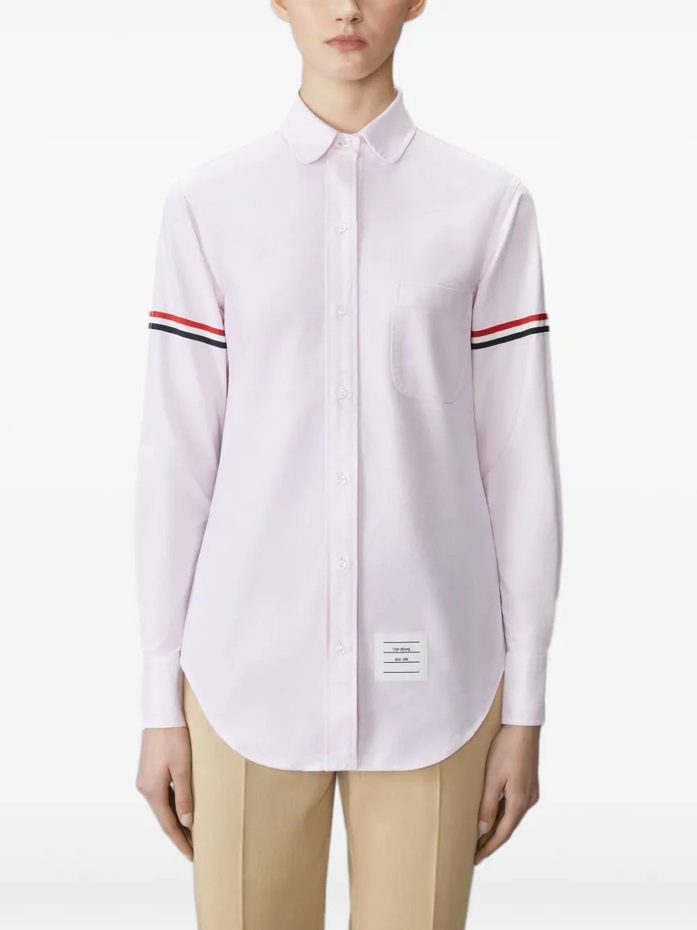Thom Browne Oxford Armband blouse Roze