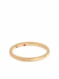 Annoushka 18kt yellow gold 2mm ruby wedding band ring