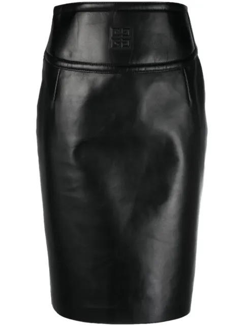 Givenchy high-waisted leather pencil skirt