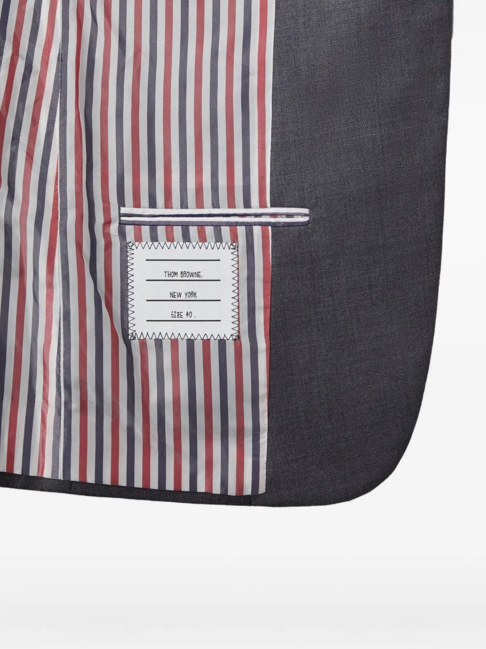Thom Browne Pleated Wool Jacket In Gray