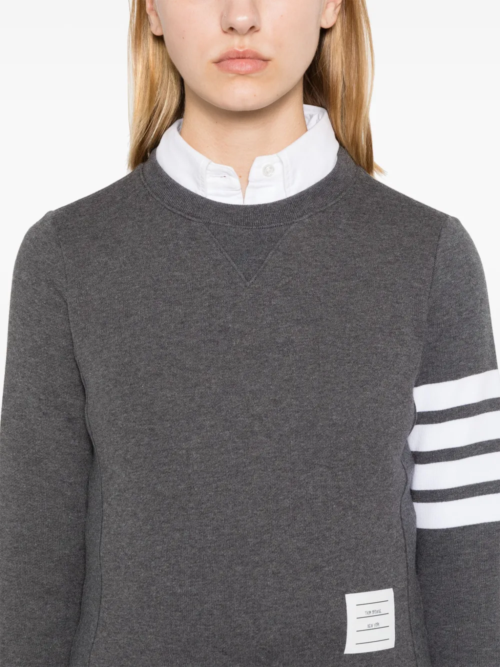 Thom Browne Loopback 4-bar Sweatshirt In Grey