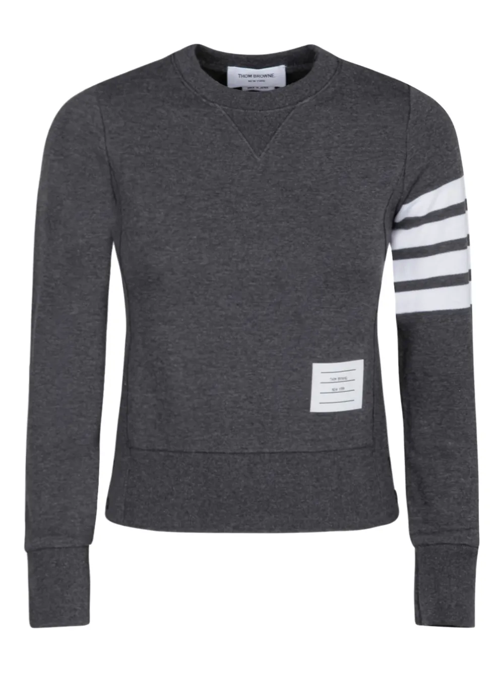 Thom Browne Loopback sweater met 4 strepen Grijs