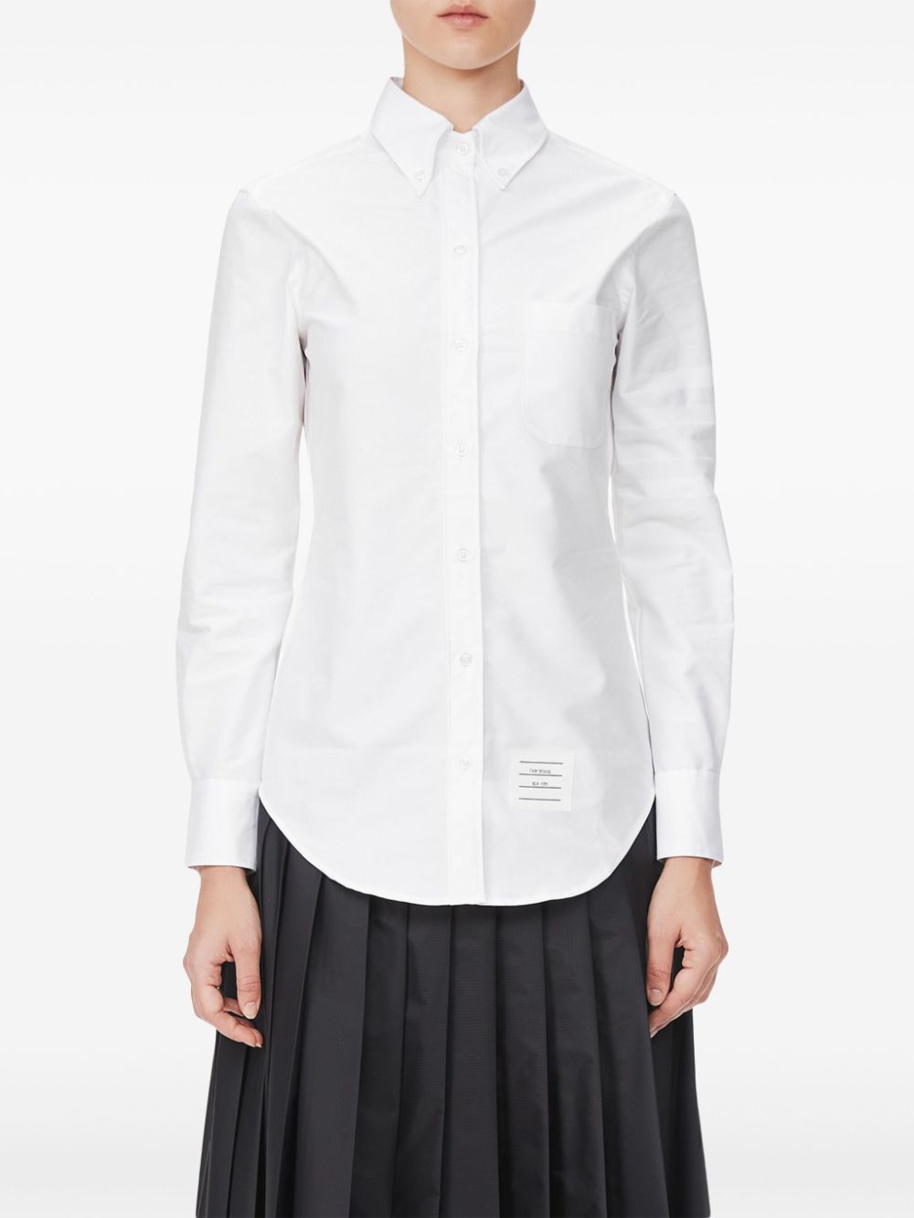 Thom Browne long-sleeve button-fastening shirt - White