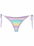 MC2 Saint Barth Marielle striped crochet bikini briefs - Blue