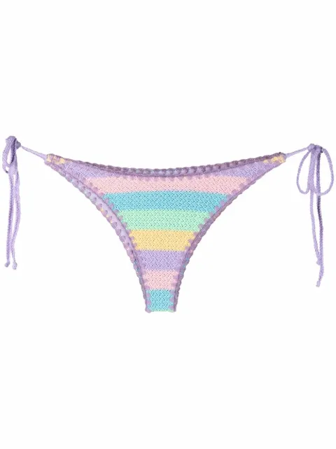 MC2 Saint Barth Marielle striped crochet bikini briefs