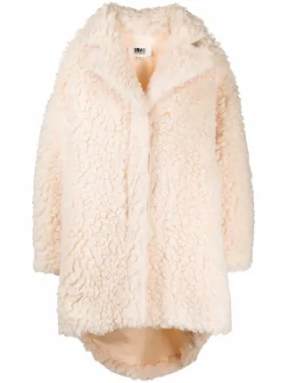 MM6 Maison Margiela Teddy Shearling Coat - Farfetch