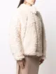 MM6 Maison Margiela Shearling-Jacke mit Stehkragen