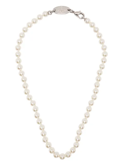 Vivienne Westwood logo-plaque Pearl 