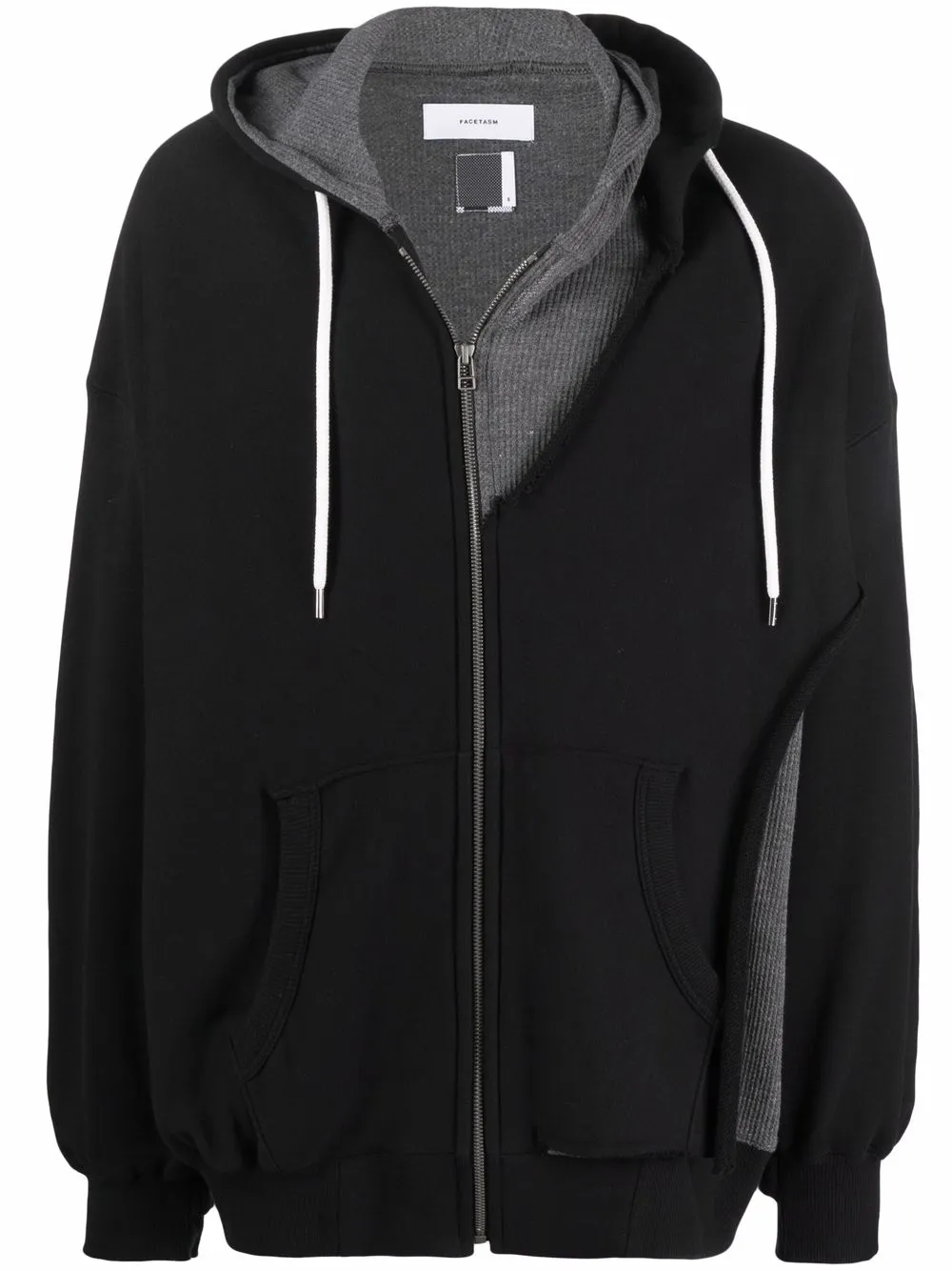 Facetasm Layered zip-up Hoodie - Farfetch