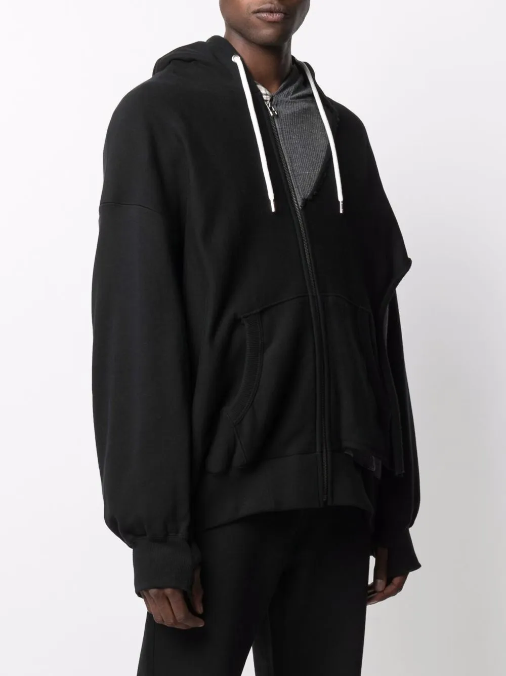 Facetasm Layered zip-up Hoodie - Farfetch