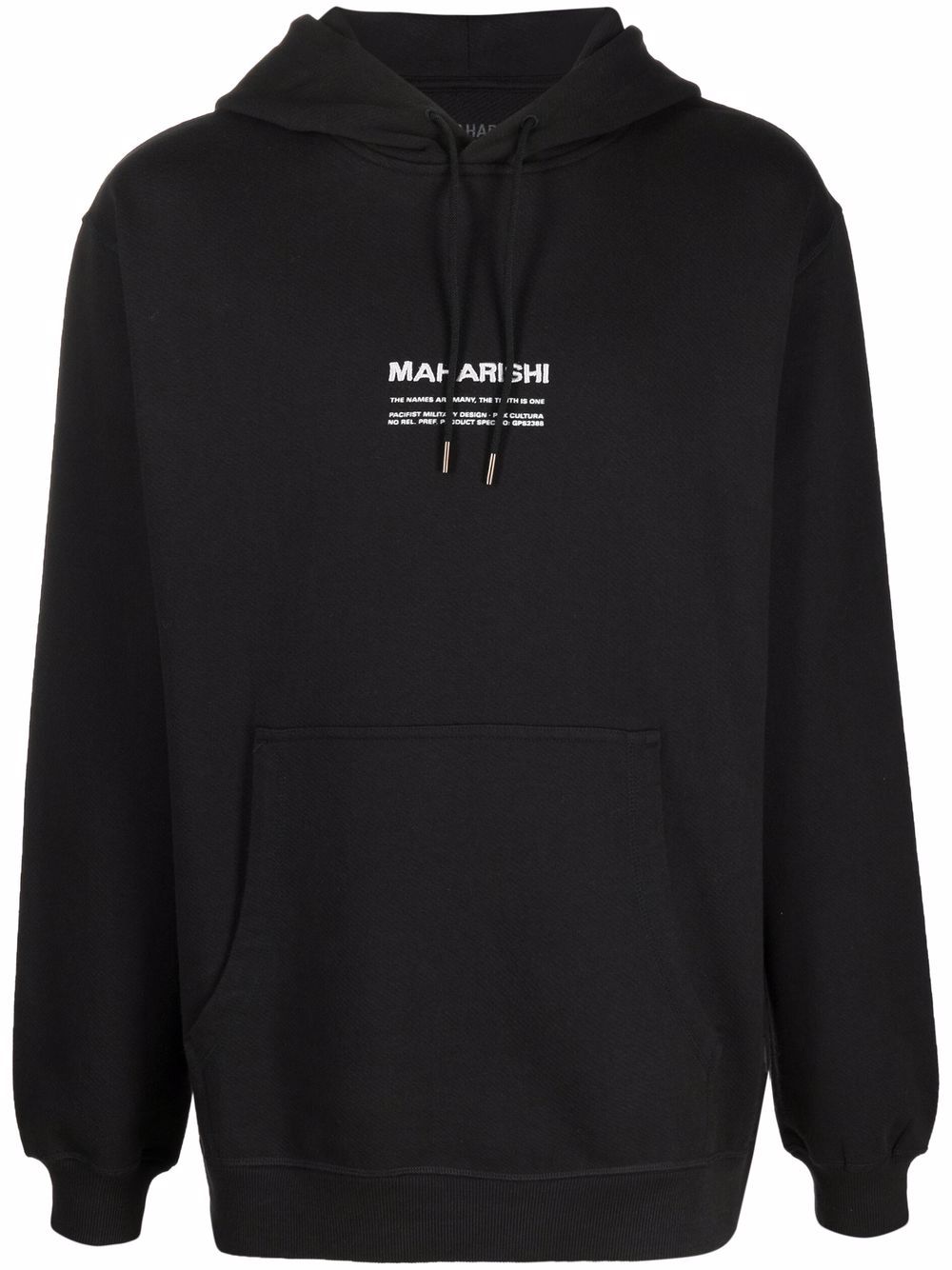 

Maharishi hoodie con logo estampado - Negro