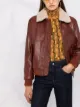 ETRO shearling-collar leather jacket