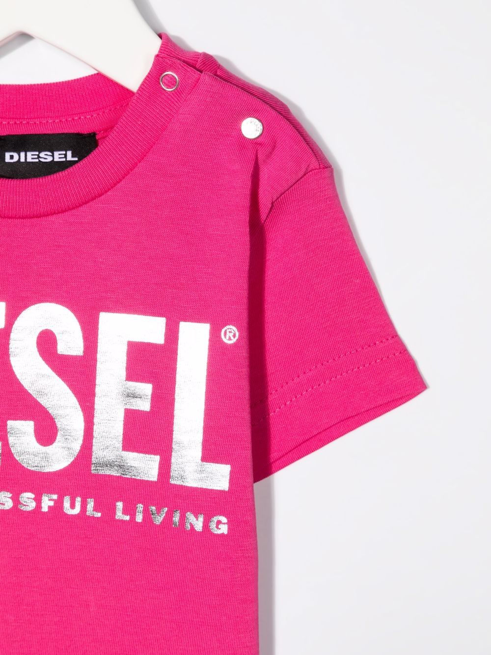 фото Diesel kids футболка с логотипом металлик