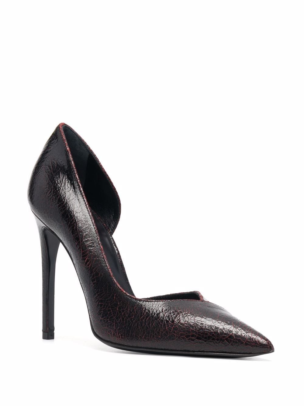 Shop Just Cavalli Wrap Pointed-toe Leather Stilettos In Schwarz