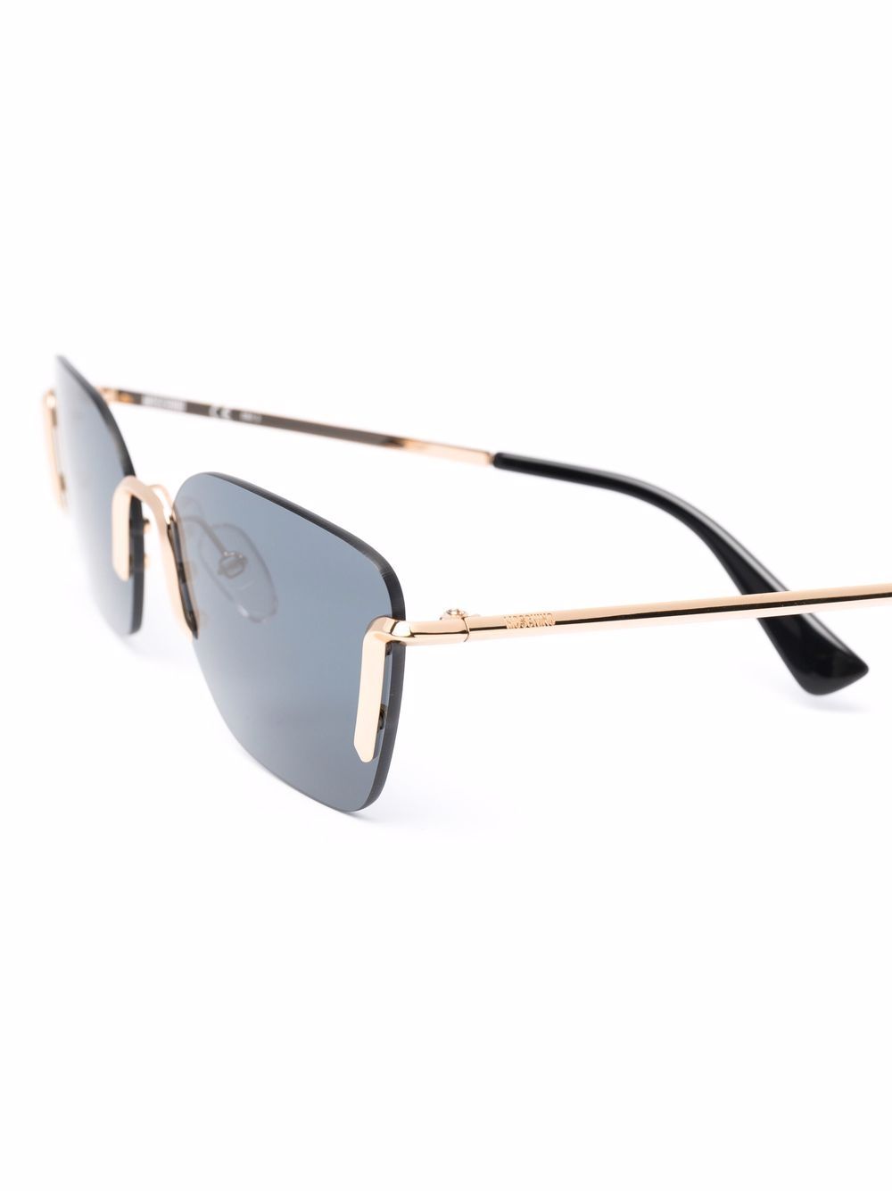 фото Moschino eyewear солнцезащитные очки в металлической оправе