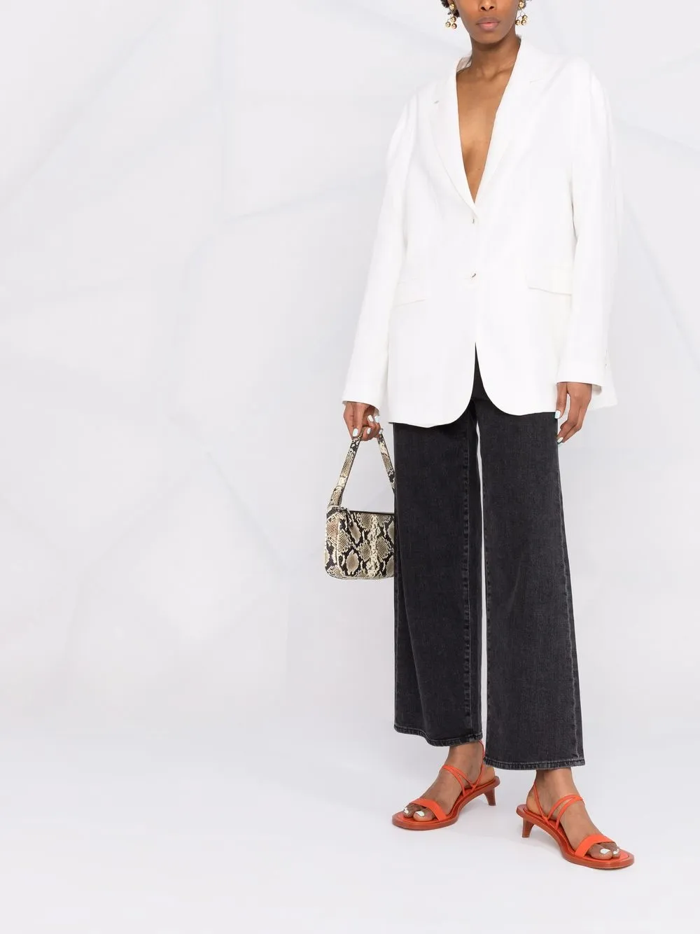 Image 2 of 12 STOREEZ single breasted linen blazer