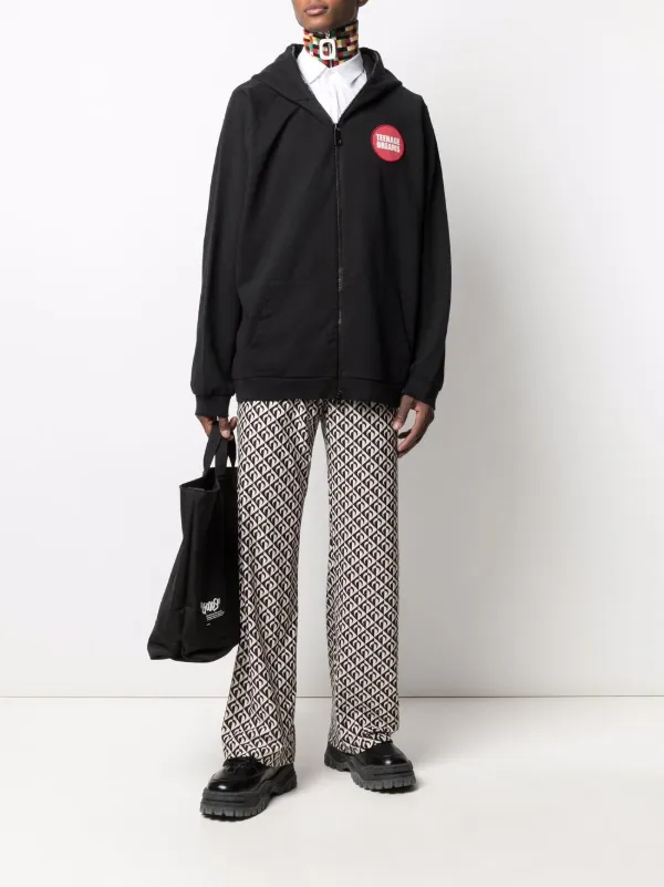 Raf Simons Teenage Dreams Zipped Hoodie | Black | FARFETCH OM