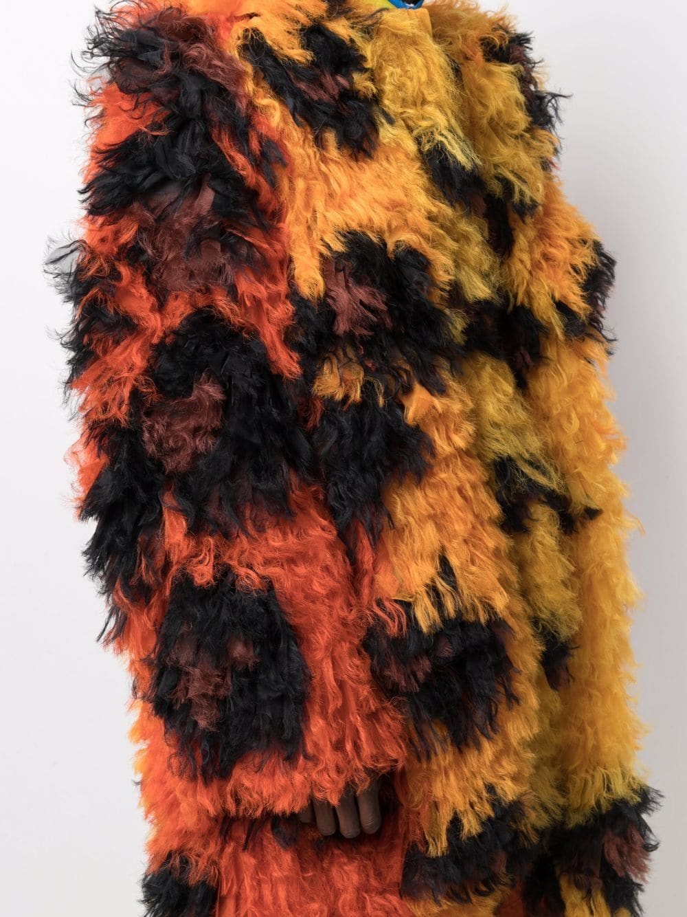 Shop Walter Van Beirendonck Leopard Faux-fur Coat In Orange