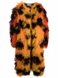 Walter Van Beirendonck leopard faux-fur coat - Orange