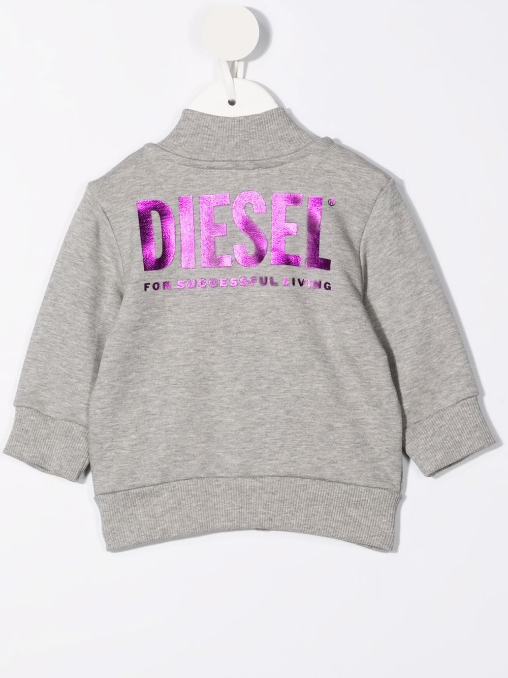 фото Diesel kids бомбер с логотипом металлик