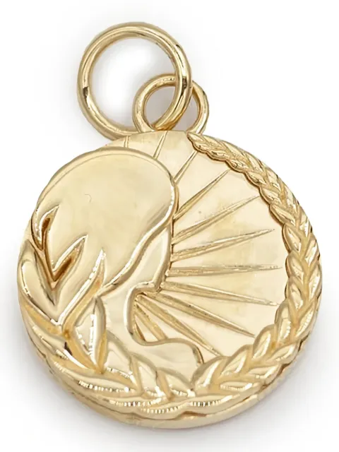 Foundrae 18K yellow gold Baby Virgo Medallion pendant