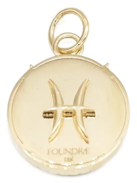 Foundrae 18K yellow gold Baby Pisces Medallion diamond pendant