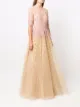 Jenny Packham floral appliqué tulle gown