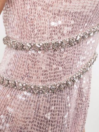 crystal-embellished sequinned minidress展示图