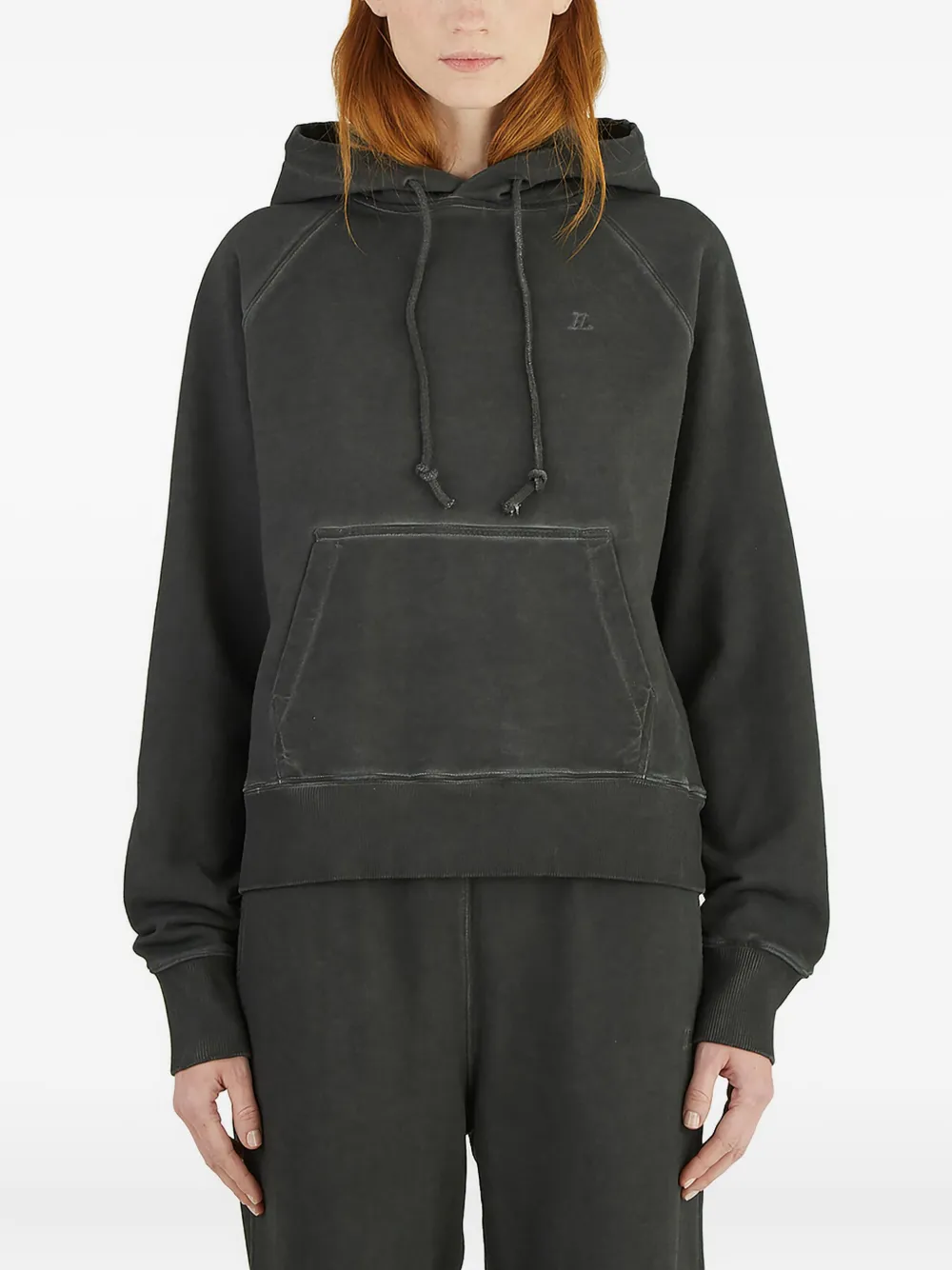 Helmut Lang Classic Hooded Sweatshirt In Gray