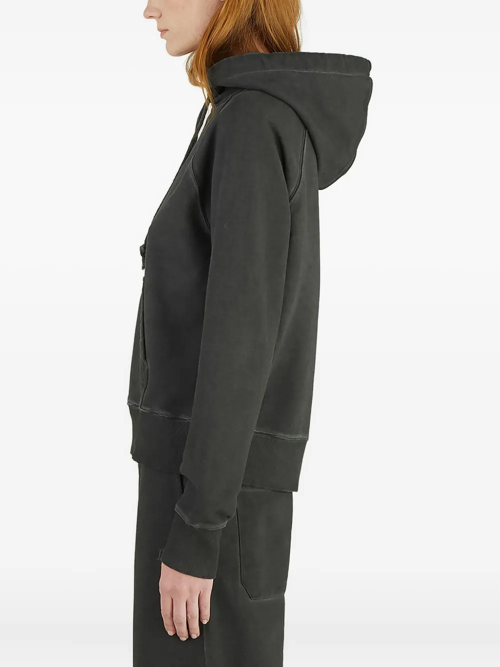 Helmut Lang Classic Hooded Sweatshirt In Gray