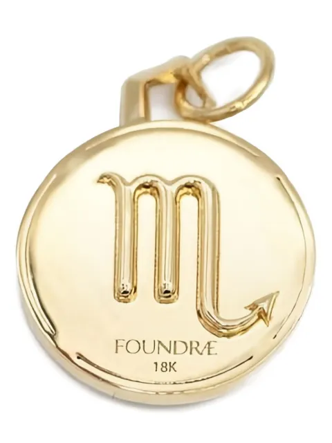 Foundrae 18K yellow gold Baby Scorpio Medallion diamond pendant