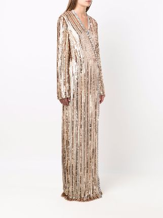 sequin-embellished evening dress展示图