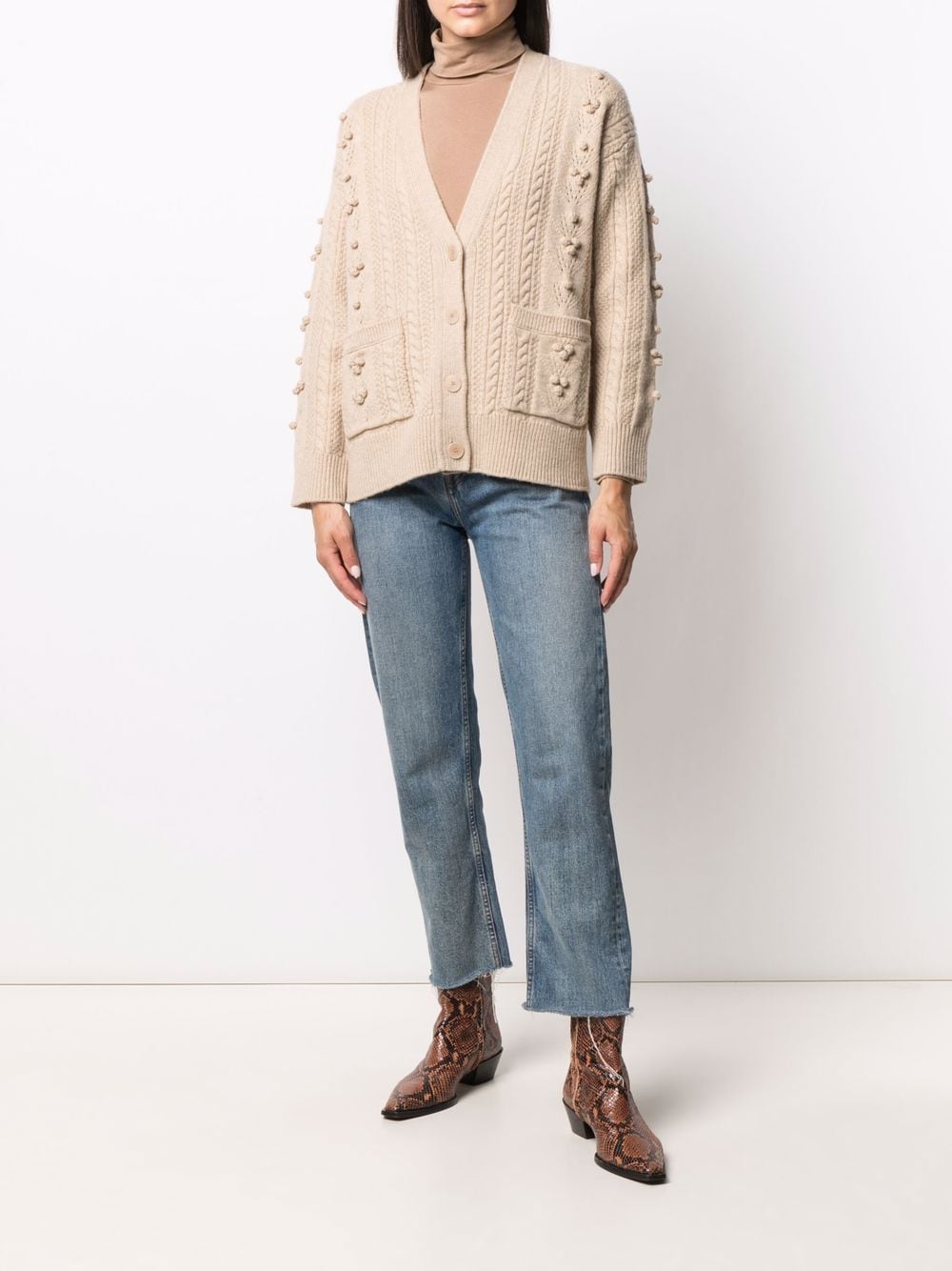 Shop SANDRO Ingrid cable-knit cardigan with Express Delivery - FARFETCH
